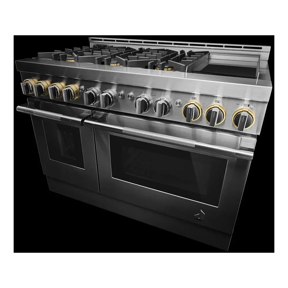 JennAir RISE 48 inch Professional Smart Gas Range with 6 Sealed Burners, Chrome-Infused Griddle, Dual Ovens, in Stainless Steel, JGRP548HL - Image 8