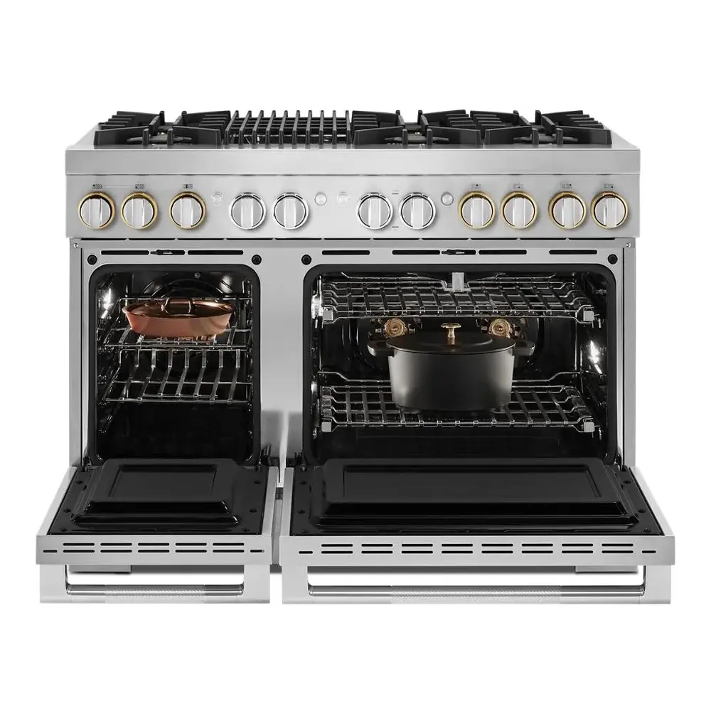 JennAir RISE 48 inch Smart Dual Fuel Professional Range with 6.3 cu. ft. Total Capacity, 6 Burners, Grill, Dual-Fan Convection and Sabbath Mode in Stainless Steel, JDRP648HL - Image 4