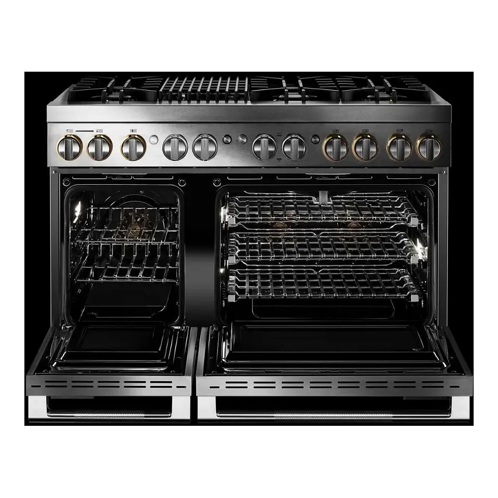 JennAir RISE 48 inch Smart Dual Fuel Professional Range with 6.3 cu. ft. Total Capacity, 6 Burners, Grill, Dual-Fan Convection and Sabbath Mode in Stainless Steel, JDRP648HL - Image 8