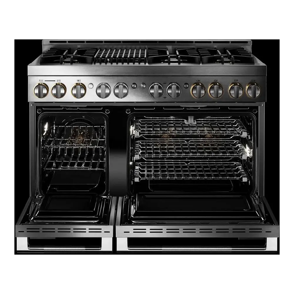 JennAir RISE 48 inch Smart Gas Range with 6 Sealed Burners, Grill, 6.3 cu. ft. Total Oven Capacity, Remote Access, Halo-Effect Knobs, Dual-Fan True Convection, in Stainless Steel, JGRP648HL - Image 8