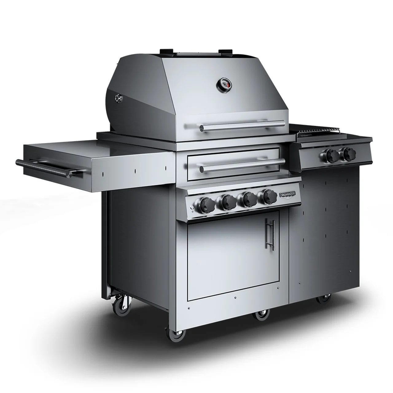 Kalamazoo K500HS Freestanding Hybrid Fire Grill with Side Burner - Image 3
