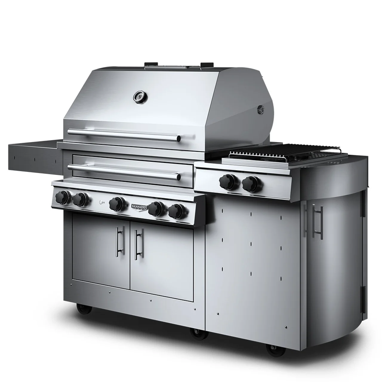 Kalamazoo K750HS Freestanding Hybrid Fire Grill with Side Burner - Image 4