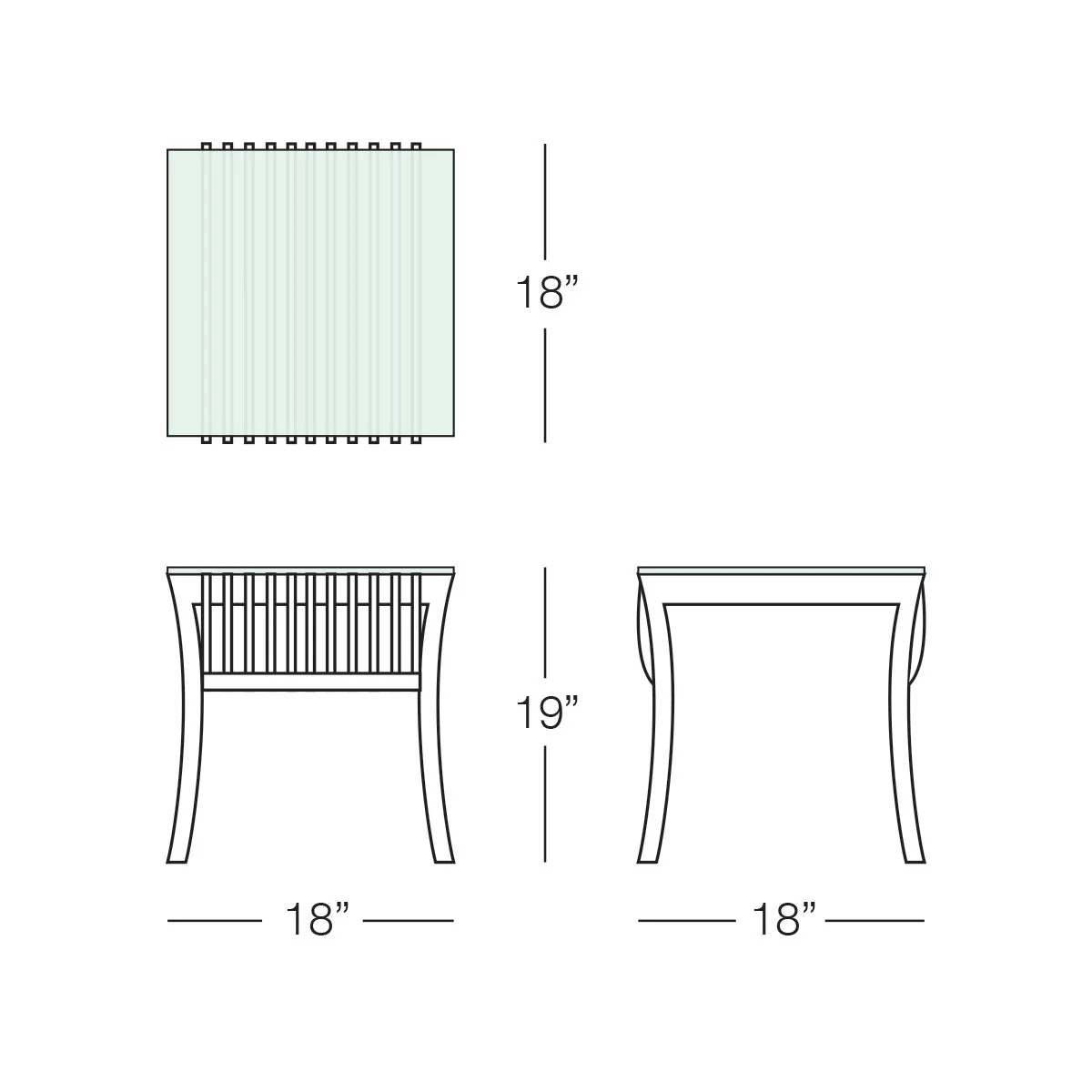 Kannoa Adirondack Side Table with Tempered Glass Top - Image 3
