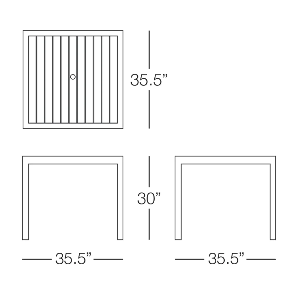 Kannoa Martinique Square Dining Table - Image 5