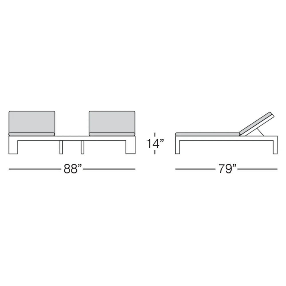 Kannoa Monaco Double Chaise Lounge - Image 3