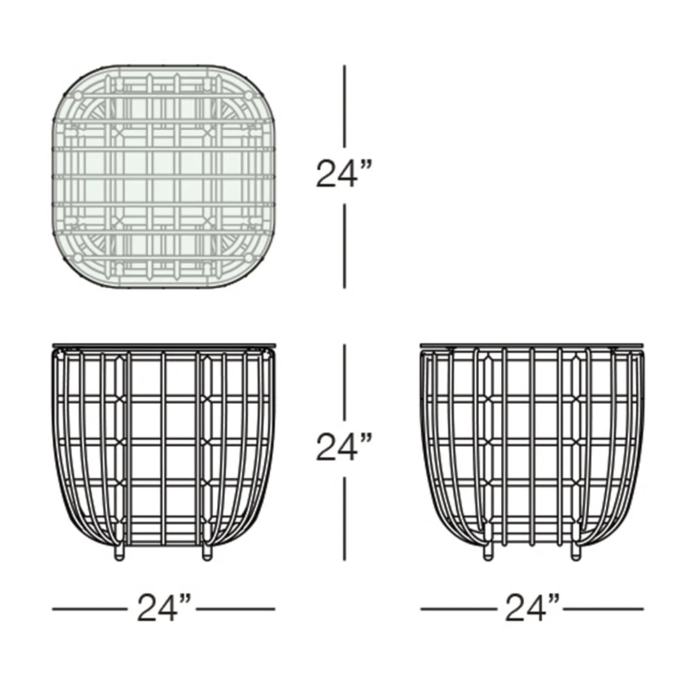 Kannoa Nest Side Table with Tempered Glass Top - Image 3