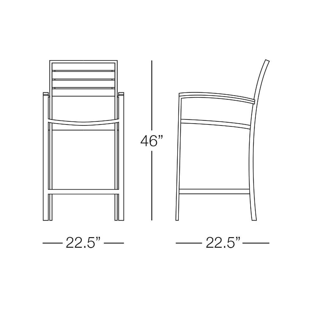 Kannoa Saint Barts Barstool with Arms - Image 5