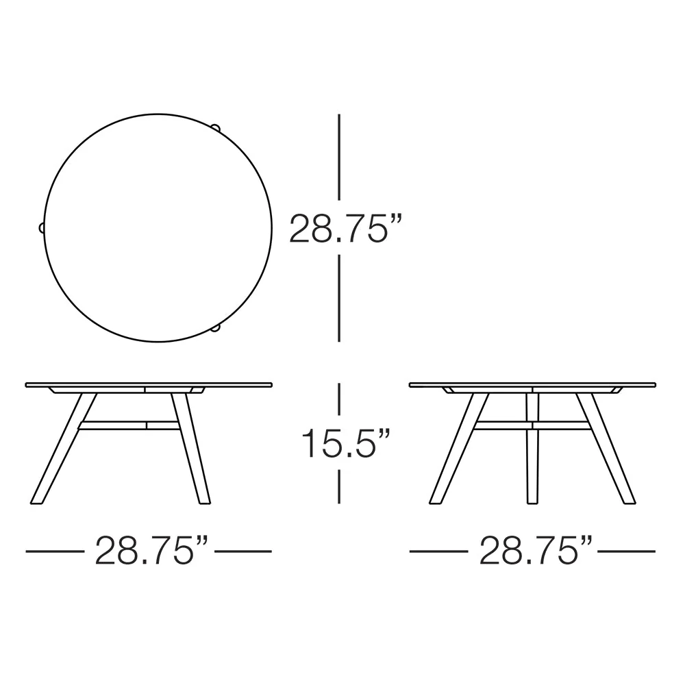 Kannoa Santorini Round Coffee Table - Image 5