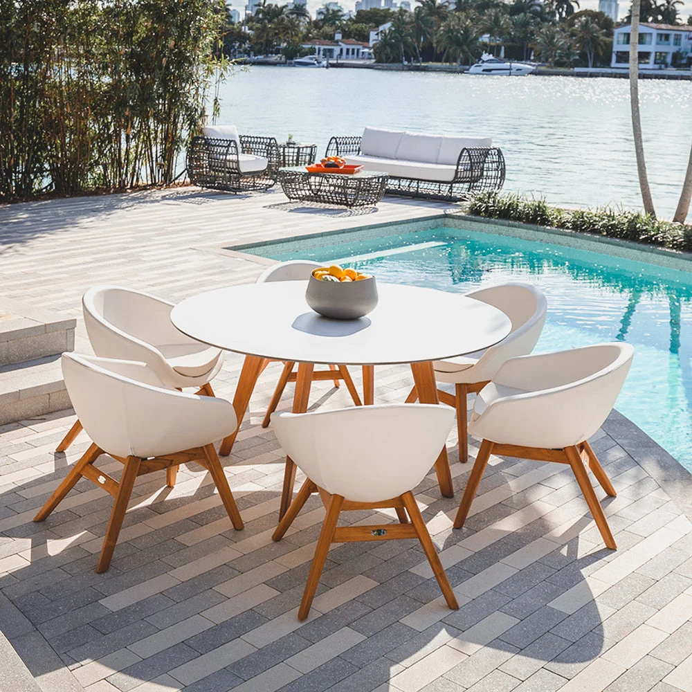 Kannoa Santorini Round Dining Table - Image 3
