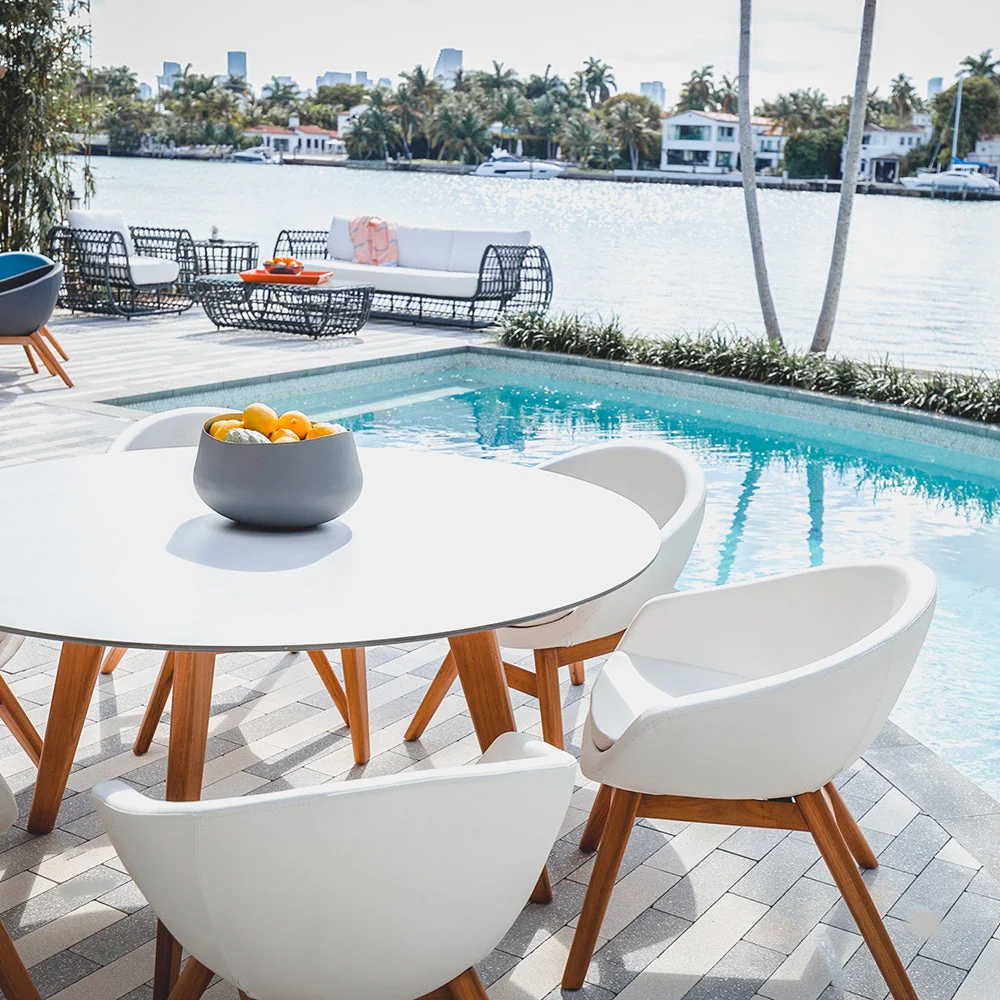 Kannoa Santorini Round Dining Table - Image 4