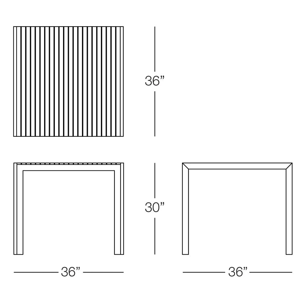 Kannoa Sicilia Square Dining Table - Image 4