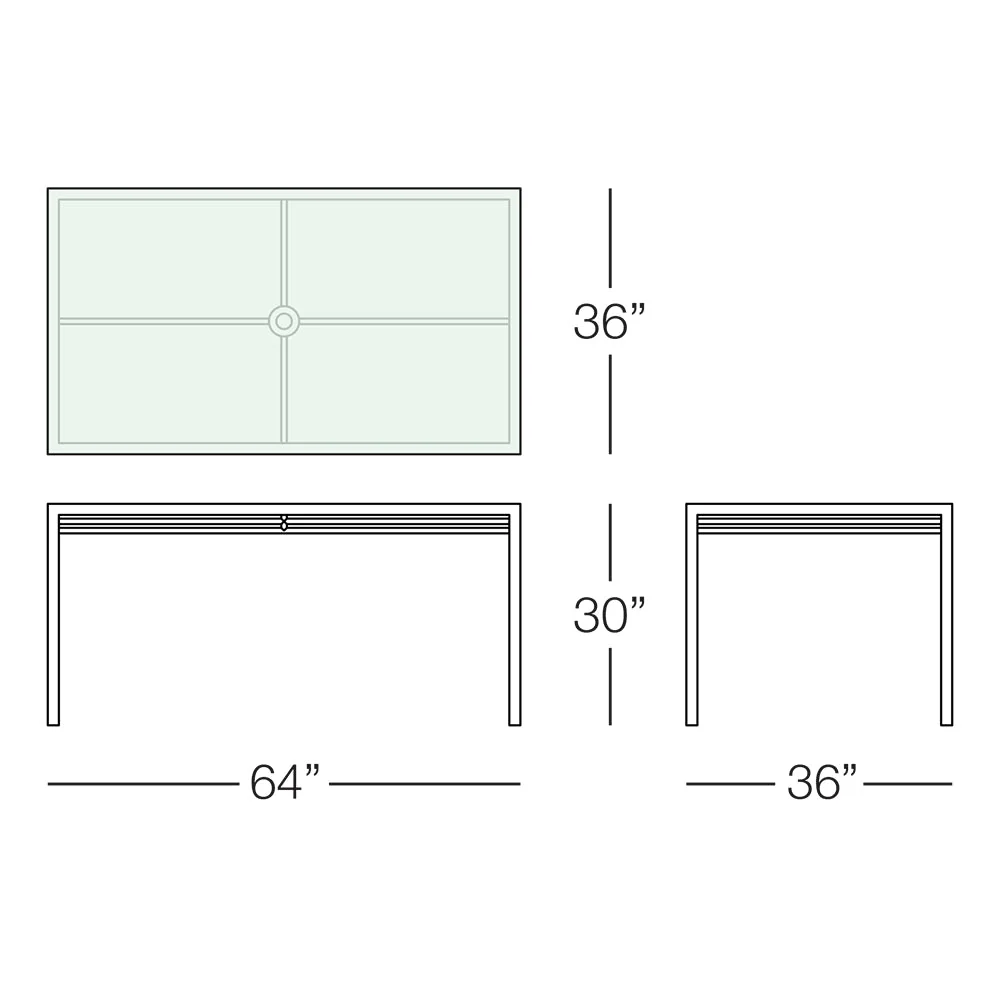 Kannoa Toledo Dining Table | 64 inches - Image 3