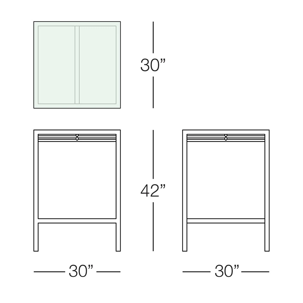 Kannoa Toledo Square Bar Table - Image 3