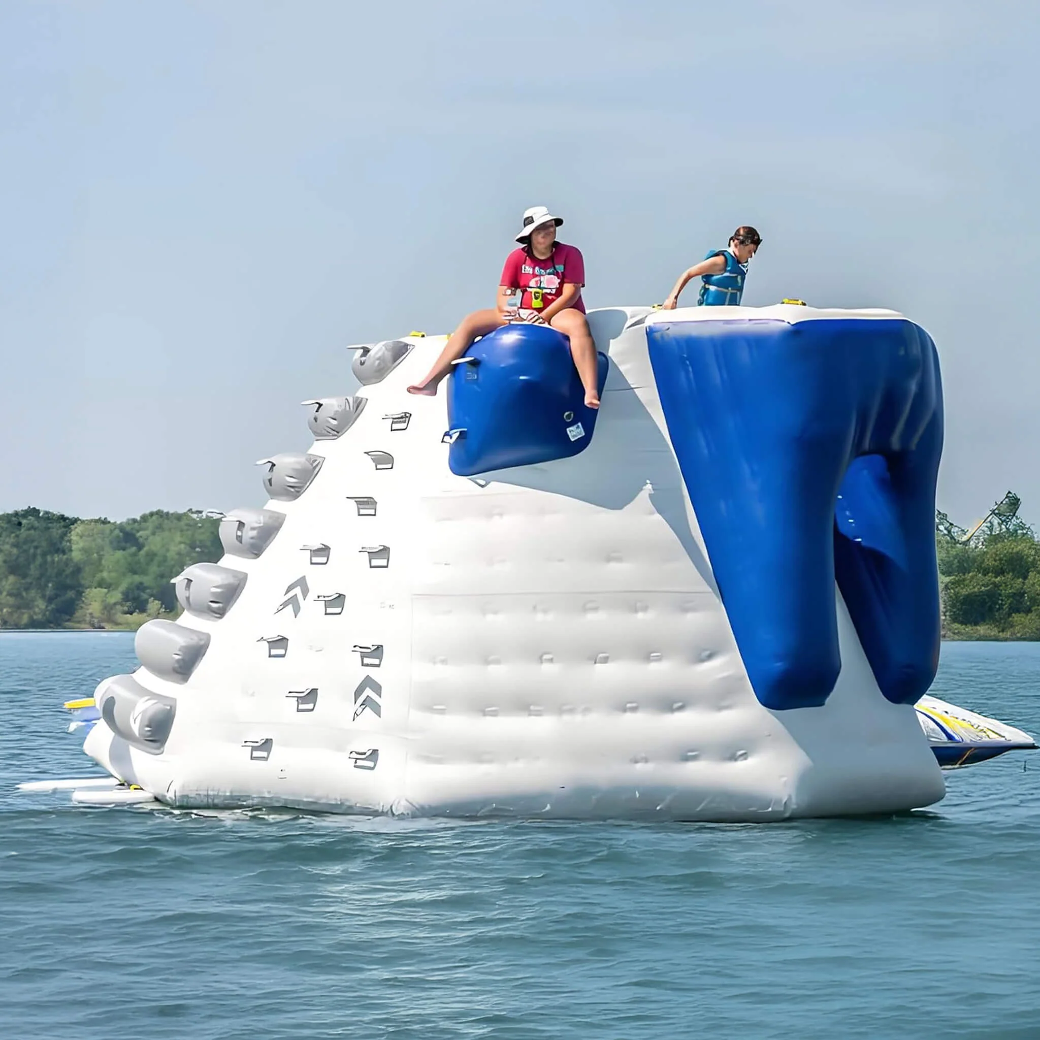 Large Heavy Duty Inflatable Water Climbing Jumping Platform With Air Pump (SAK43782)