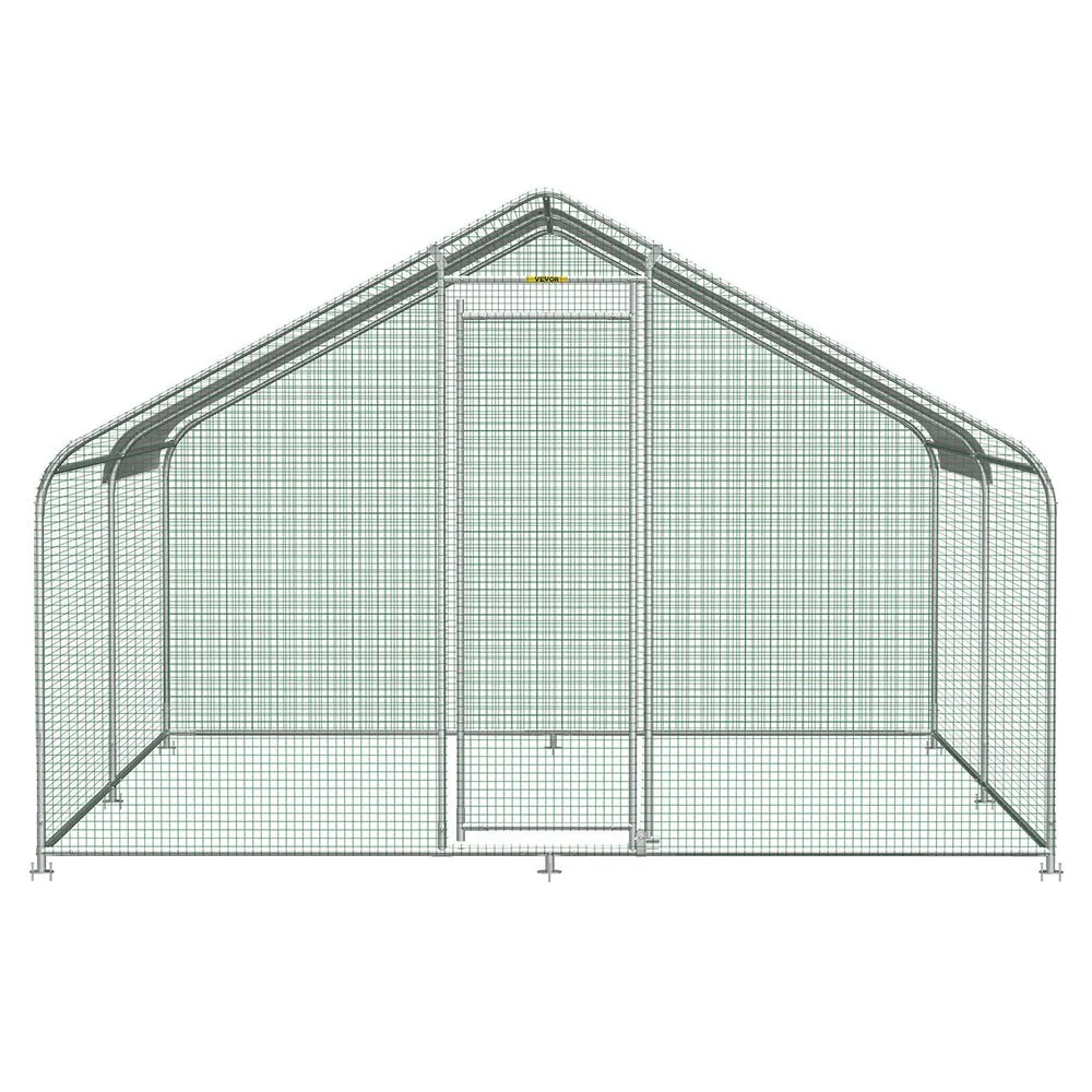 Large Metal Walk-In Backyard Chicken Coop Run Hen House Cage, (12.8 x 9.8 x 6.5)' - Image 7