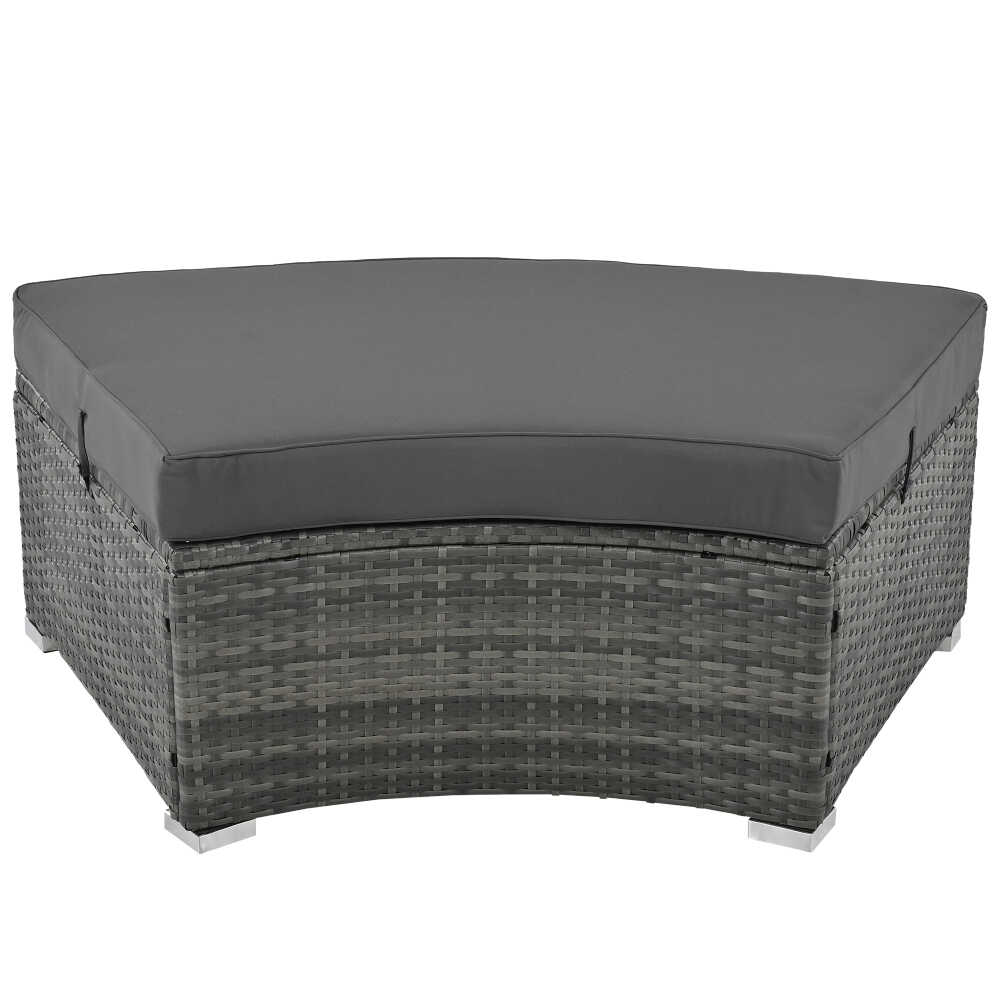 Large Premium Rattan Wicker Circular Patio Sofa Set With Tempered Glass Coffee Table And 6 Pillows - Image 23