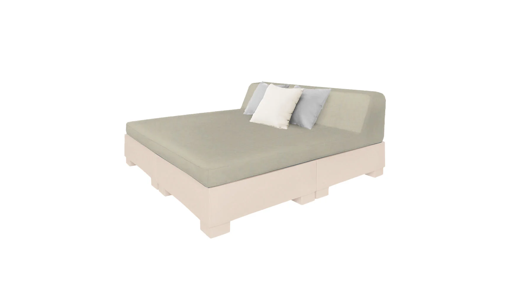 Ledge Lounger Affinity Square Sunbed with Backrest Cushion - Image 21
