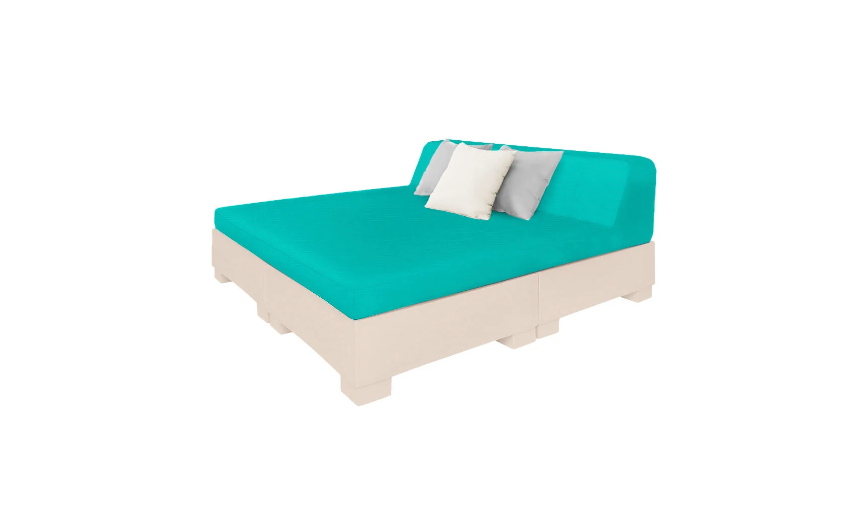 Ledge Lounger Affinity Square Sunbed with Backrest Cushion - Image 22