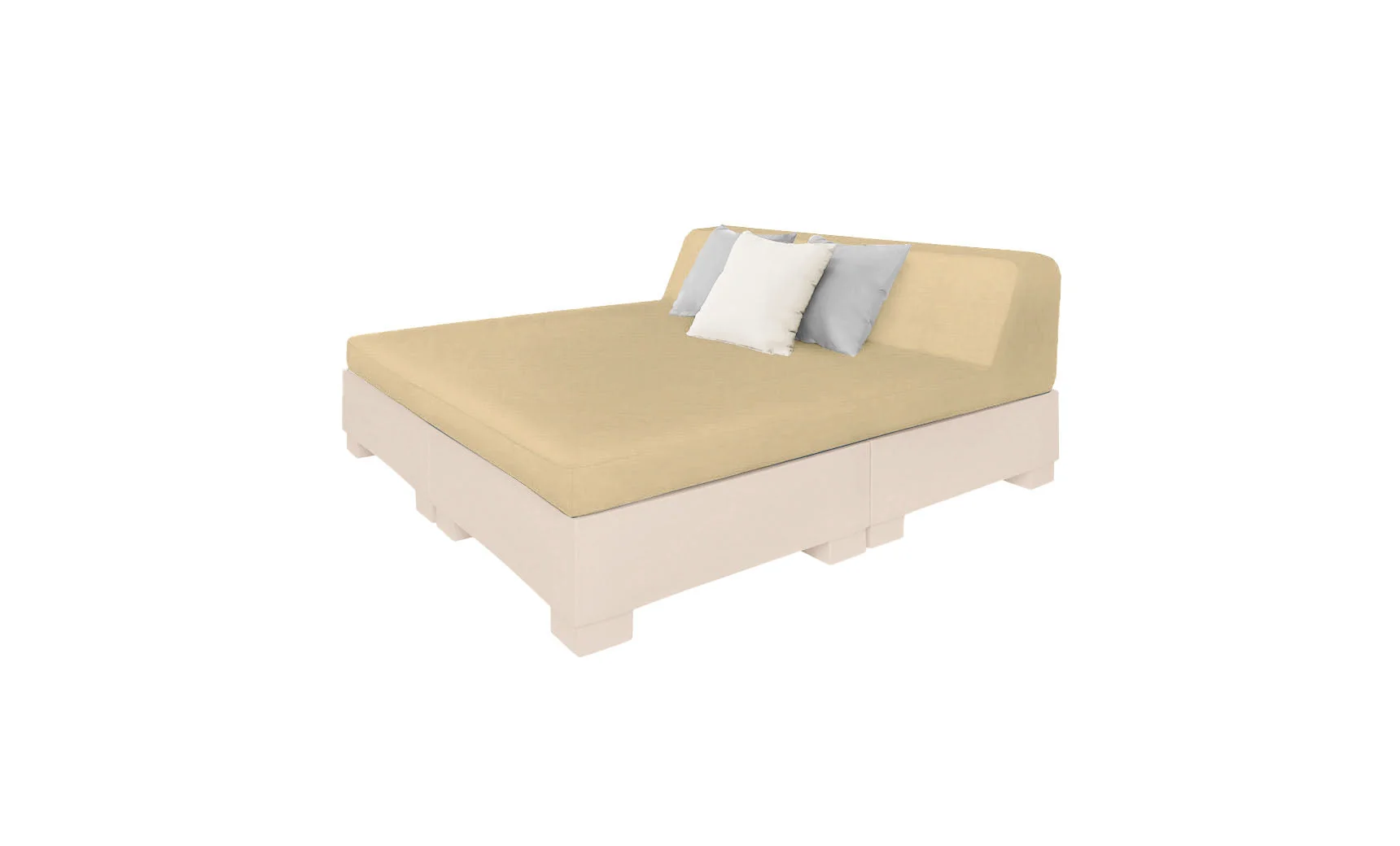 Ledge Lounger Affinity Square Sunbed with Backrest Cushion - Image 24