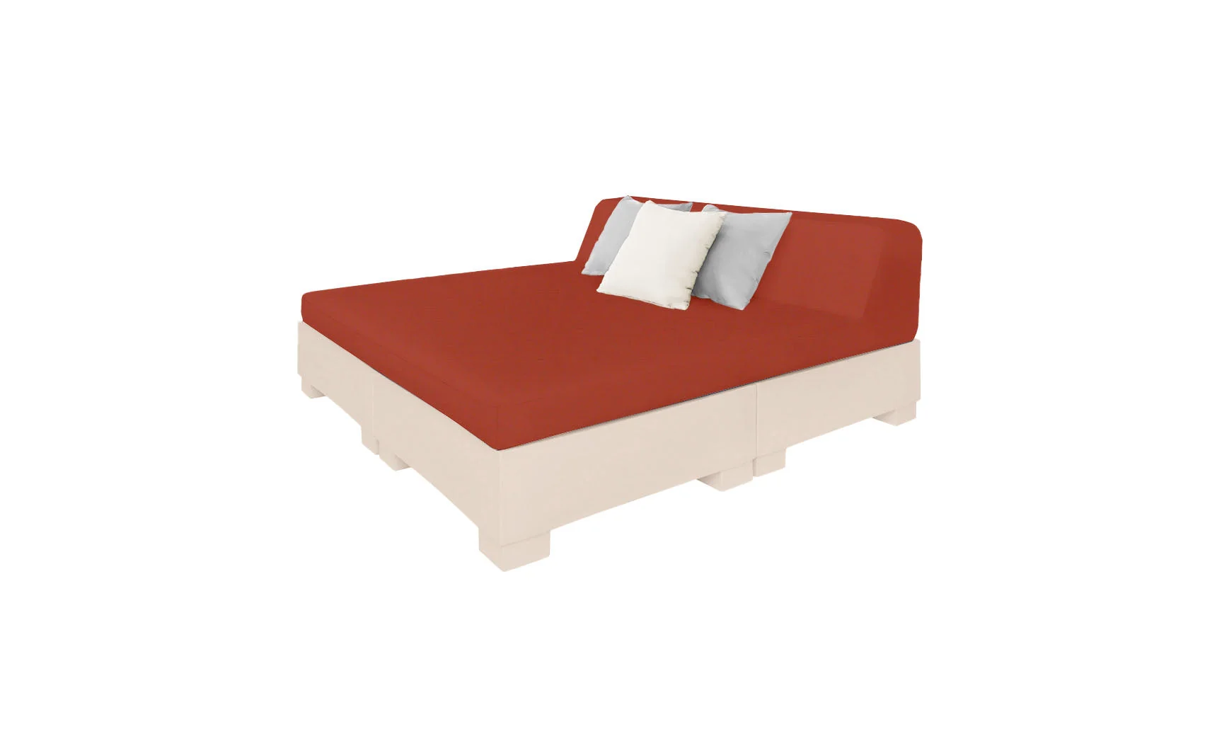 Ledge Lounger Affinity Square Sunbed with Backrest Cushion - Image 25
