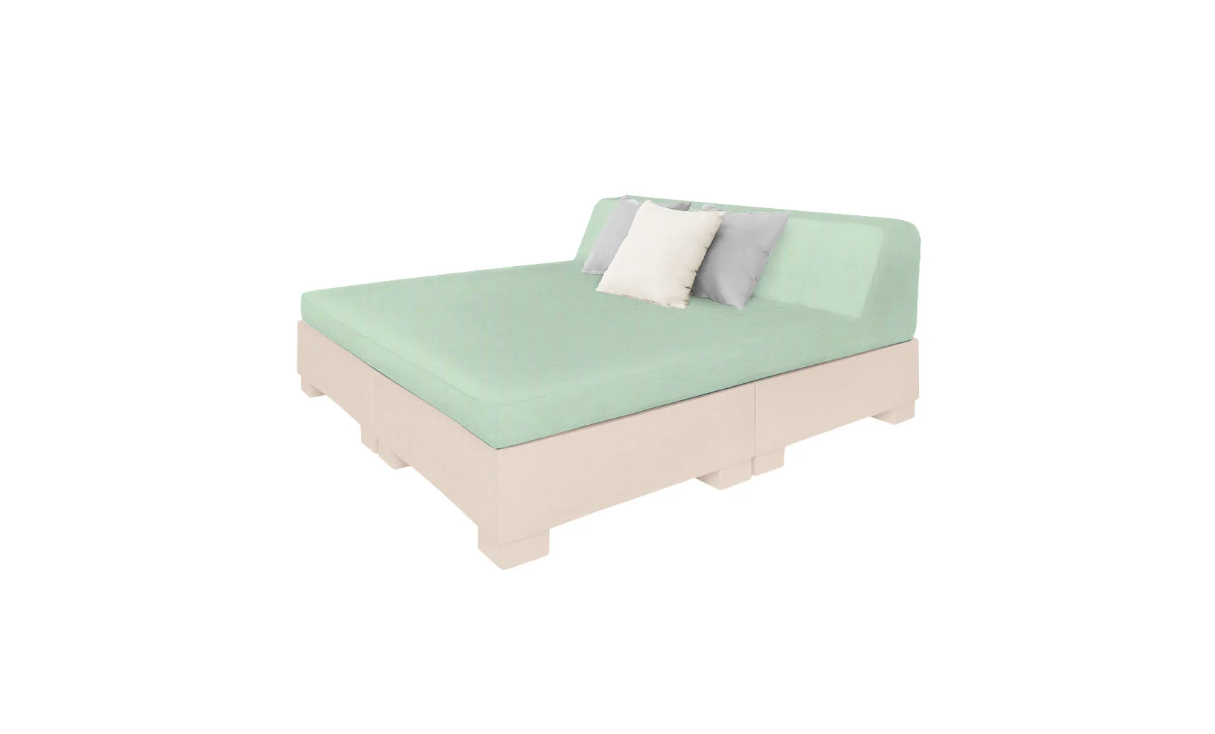 Ledge Lounger Affinity Square Sunbed with Backrest Cushion - Image 32