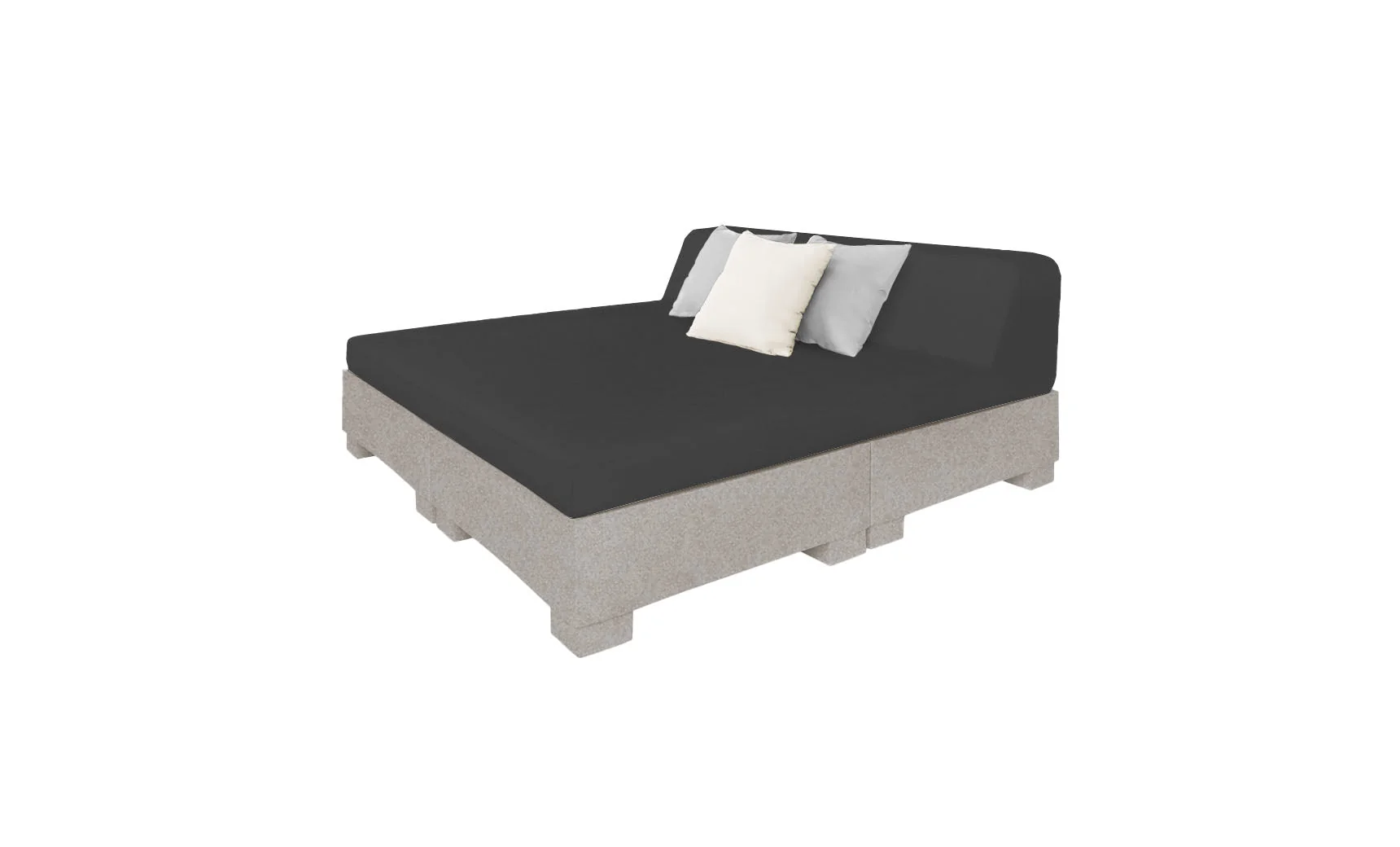 Ledge Lounger Affinity Square Sunbed with Backrest Cushion - Image 35