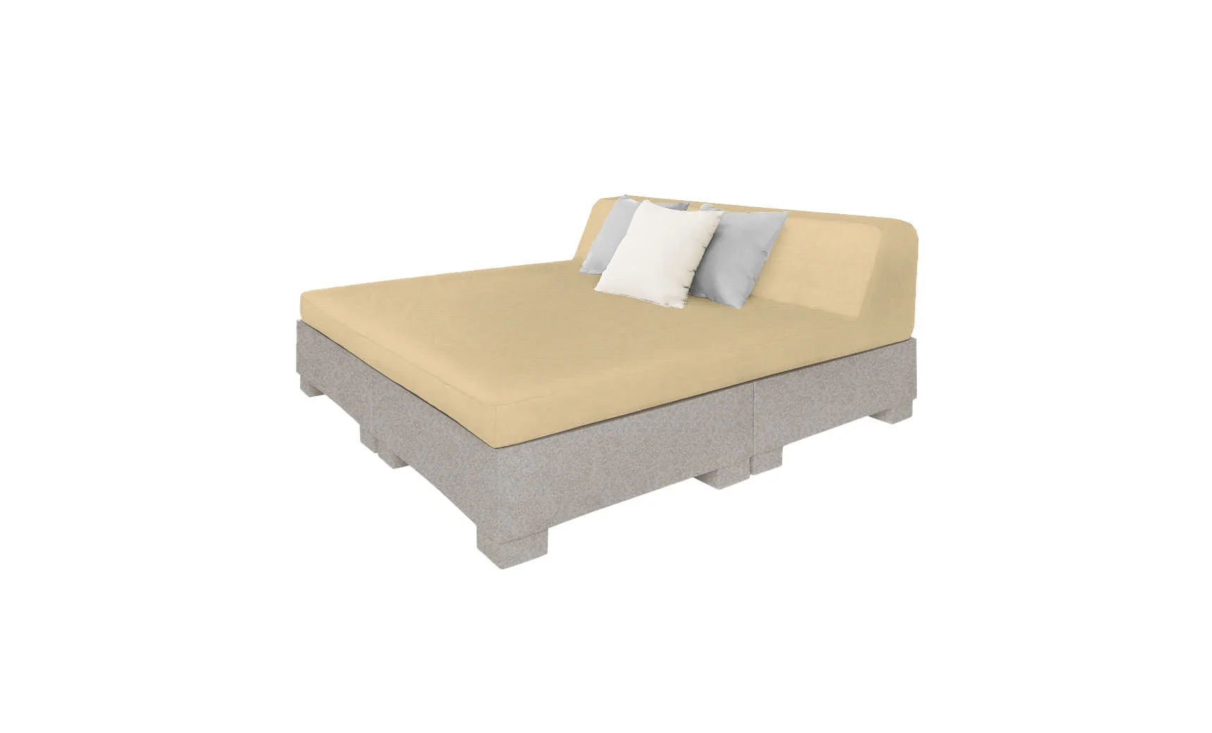 Ledge Lounger Affinity Square Sunbed with Backrest Cushion - Image 39