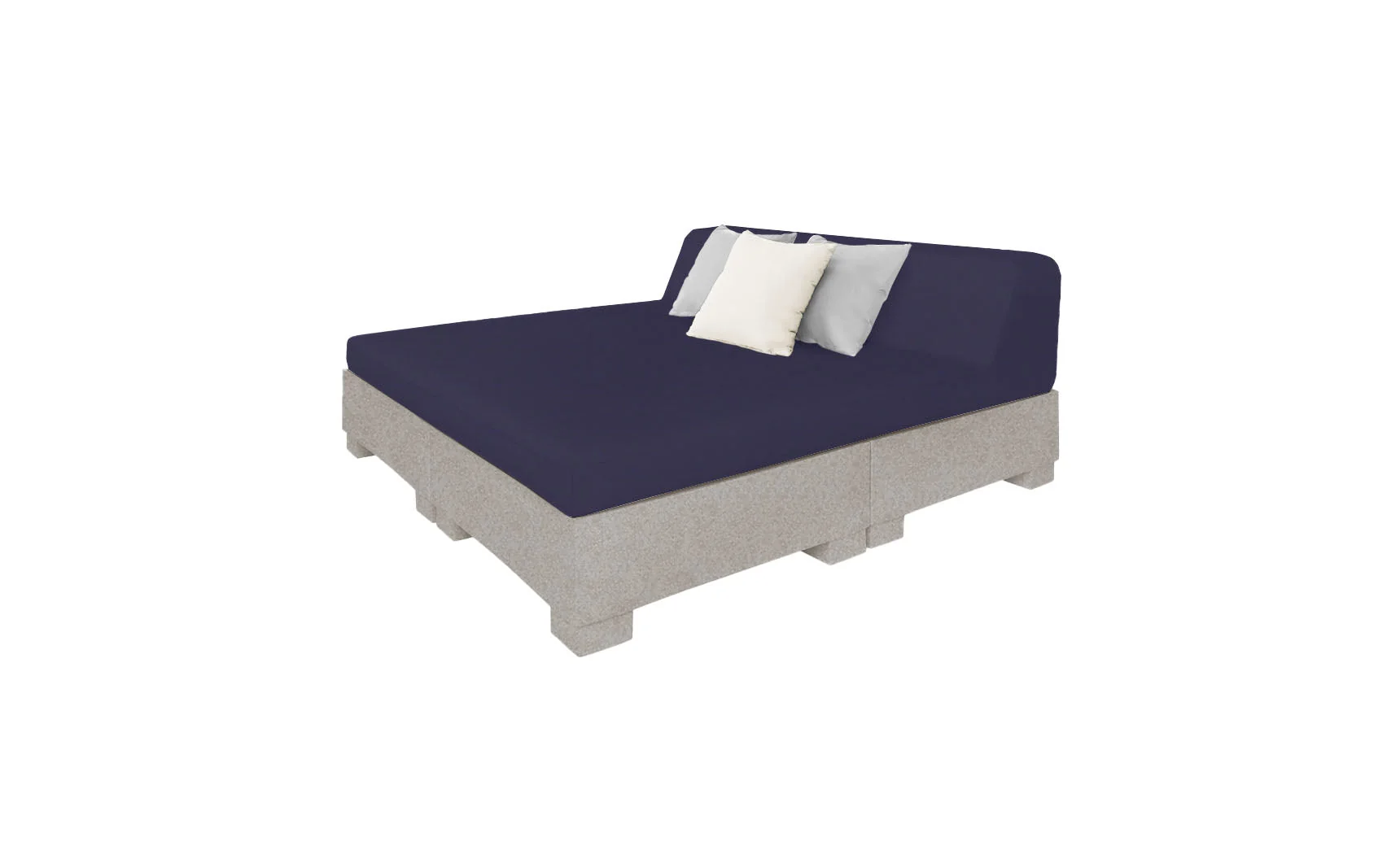 Ledge Lounger Affinity Square Sunbed with Backrest Cushion - Image 42