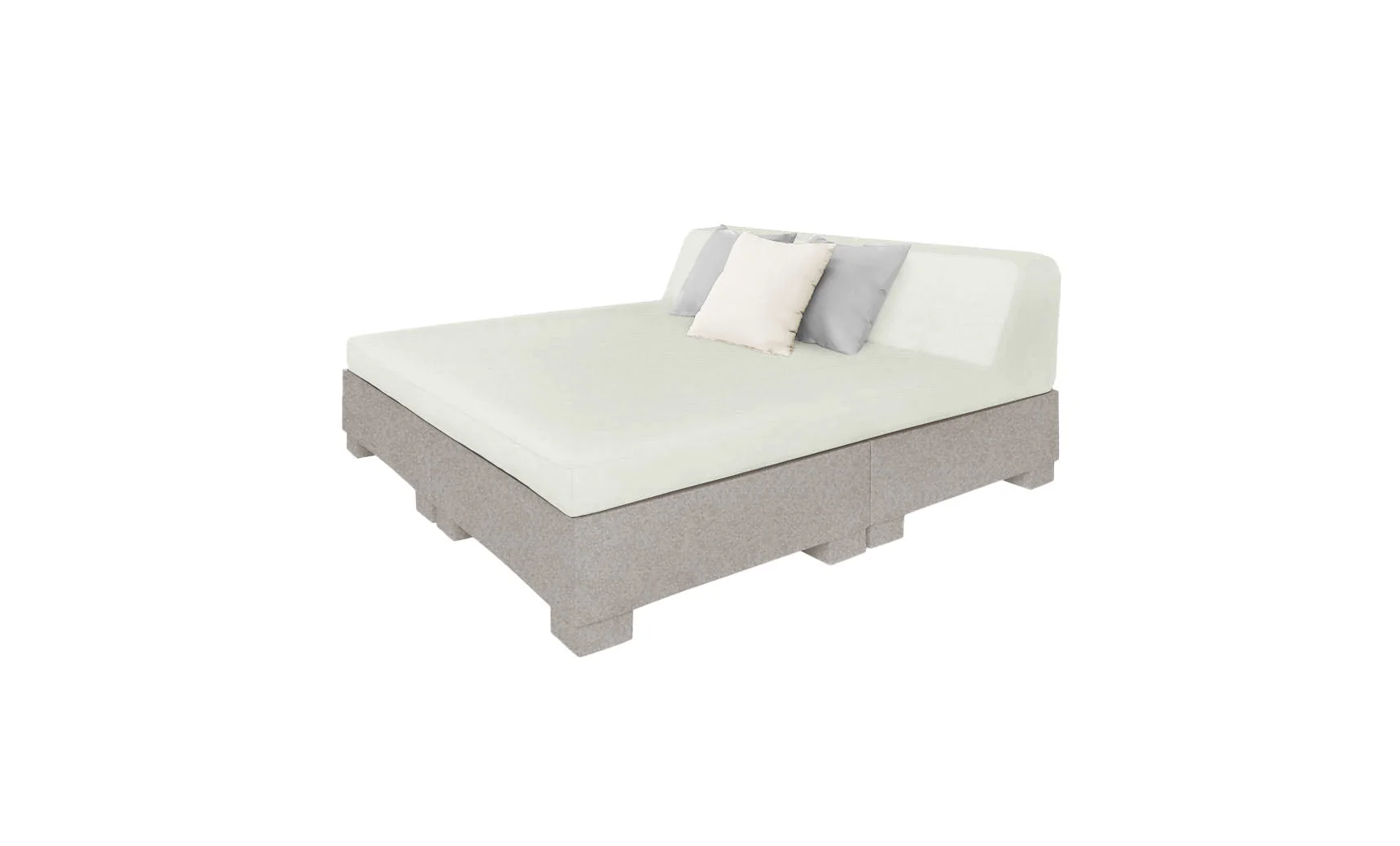 Ledge Lounger Affinity Square Sunbed with Backrest Cushion - Image 45