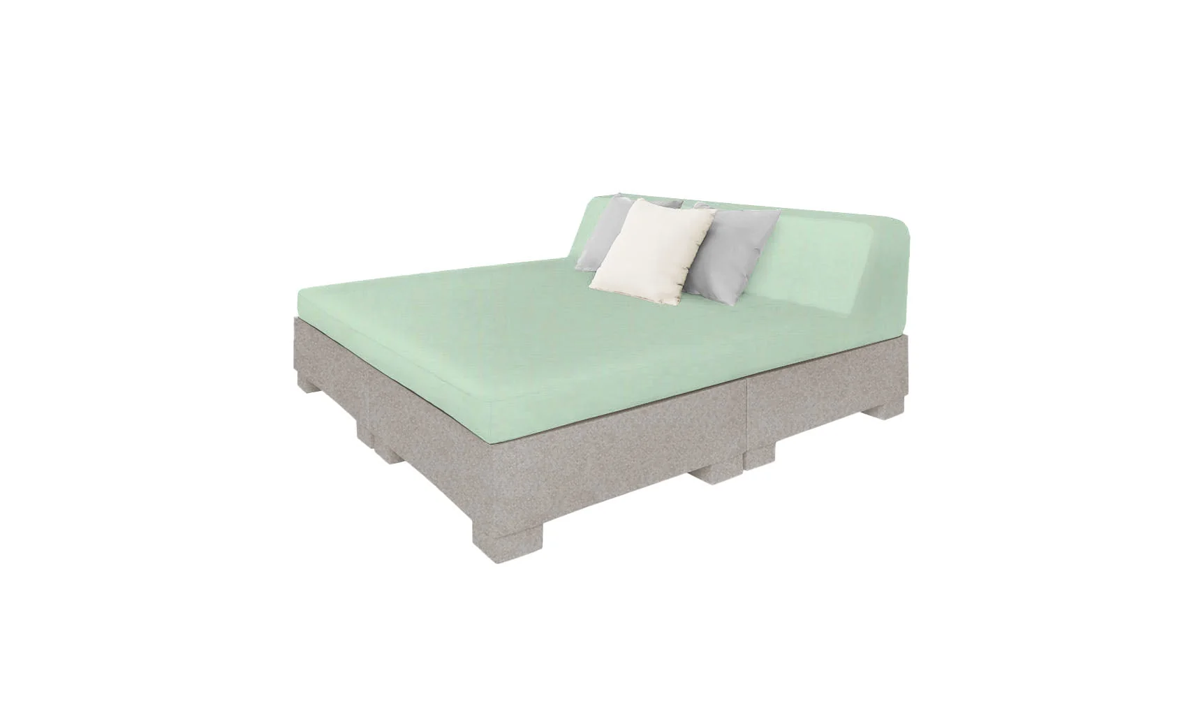 Ledge Lounger Affinity Square Sunbed with Backrest Cushion - Image 47
