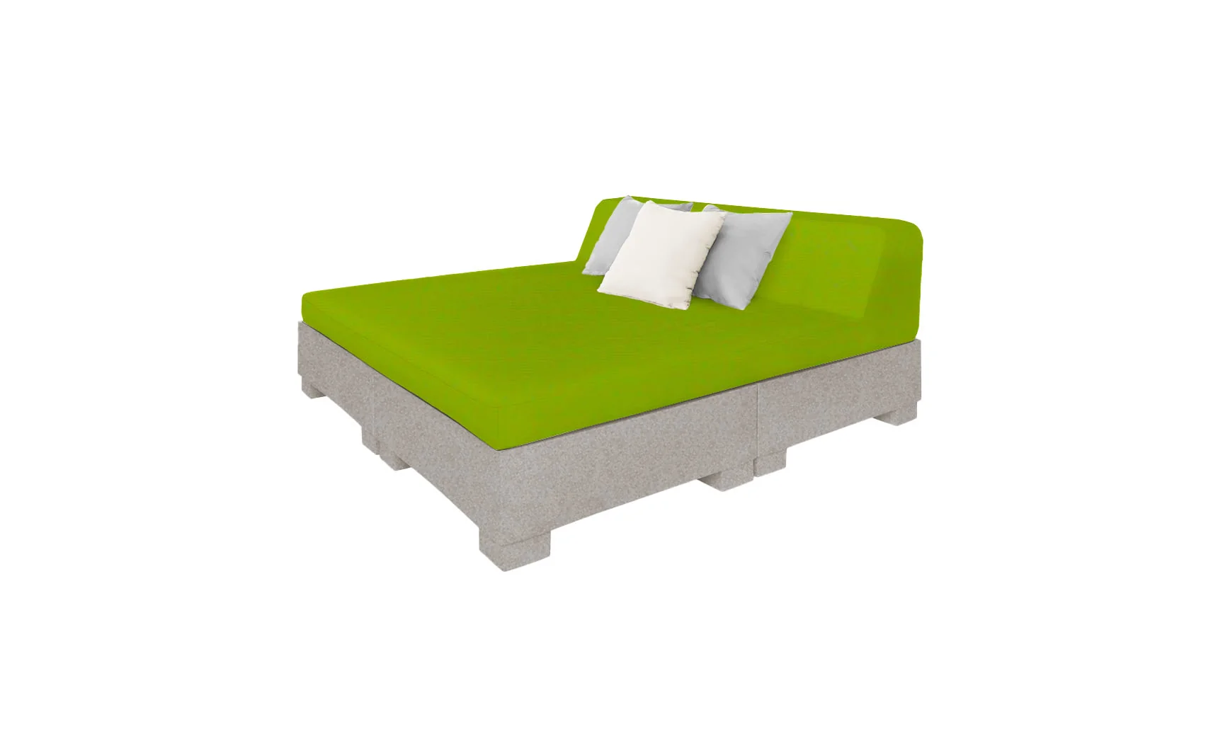Ledge Lounger Affinity Square Sunbed with Backrest Cushion - Image 48