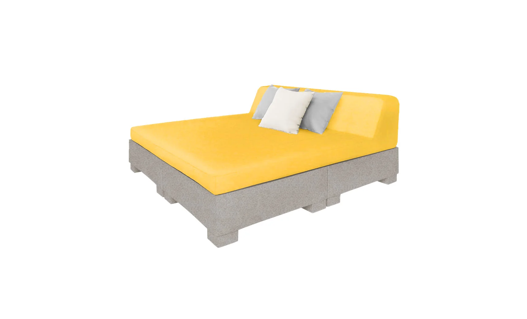 Ledge Lounger Affinity Square Sunbed with Backrest Cushion - Image 49