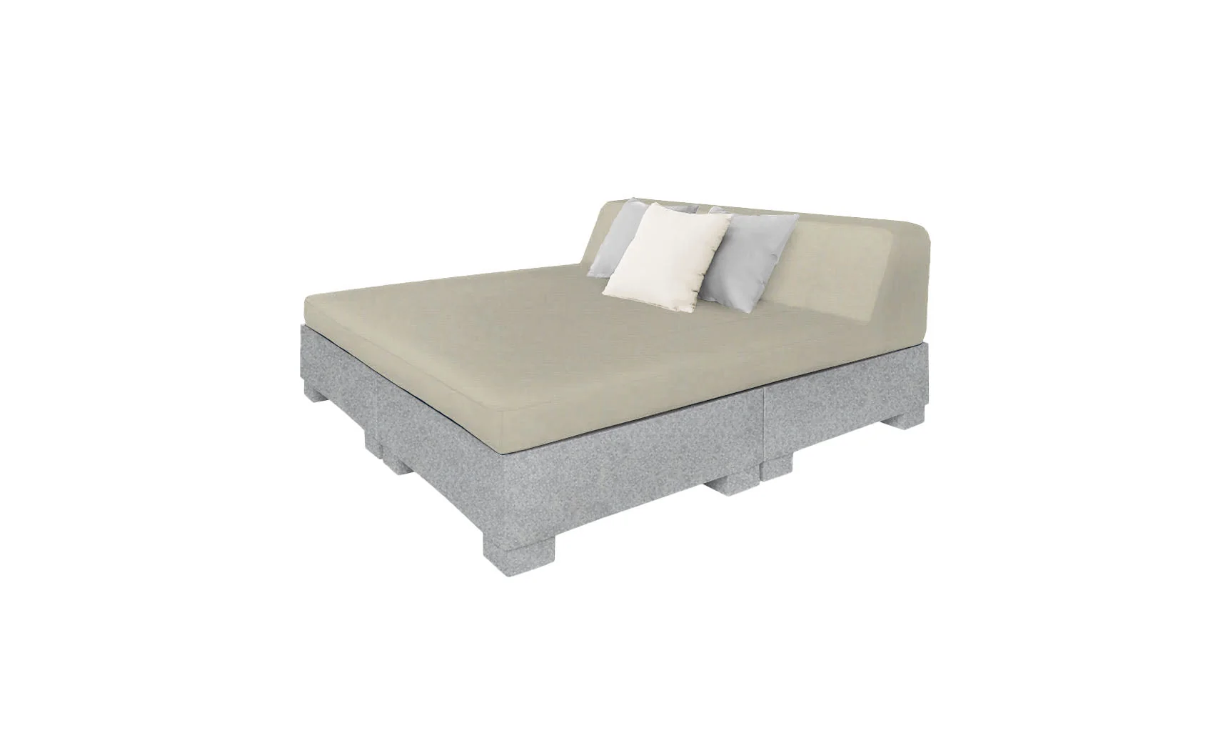 Ledge Lounger Affinity Square Sunbed with Backrest Cushion - Image 51