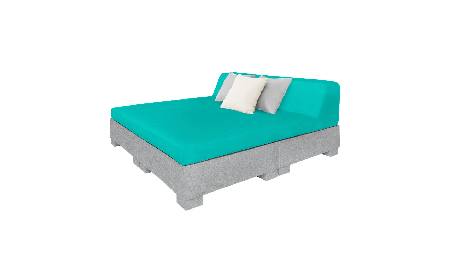 Ledge Lounger Affinity Square Sunbed with Backrest Cushion - Image 52