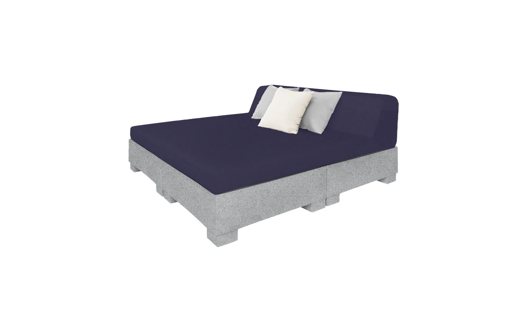 Ledge Lounger Affinity Square Sunbed with Backrest Cushion - Image 57