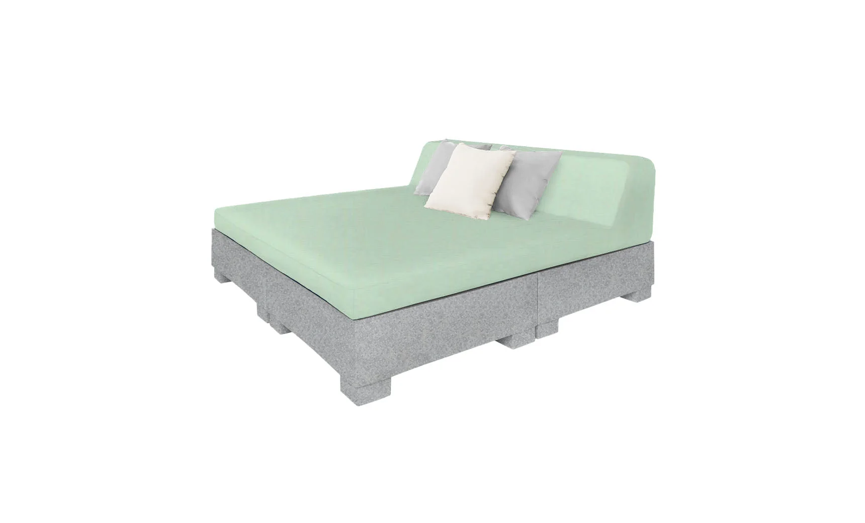 Ledge Lounger Affinity Square Sunbed with Backrest Cushion - Image 62
