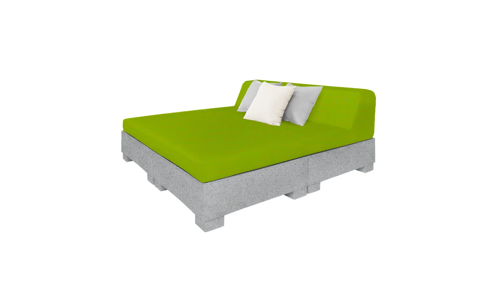 Ledge Lounger Affinity Square Sunbed with Backrest Cushion - Image 63