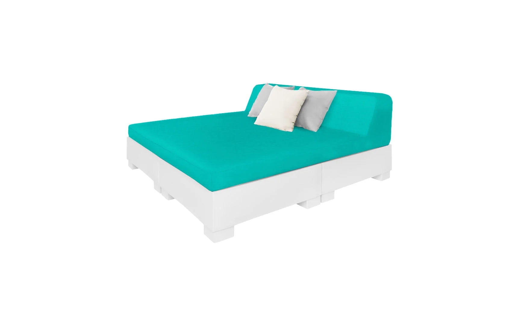 Ledge Lounger Affinity Square Sunbed with Backrest Cushion - Image 7