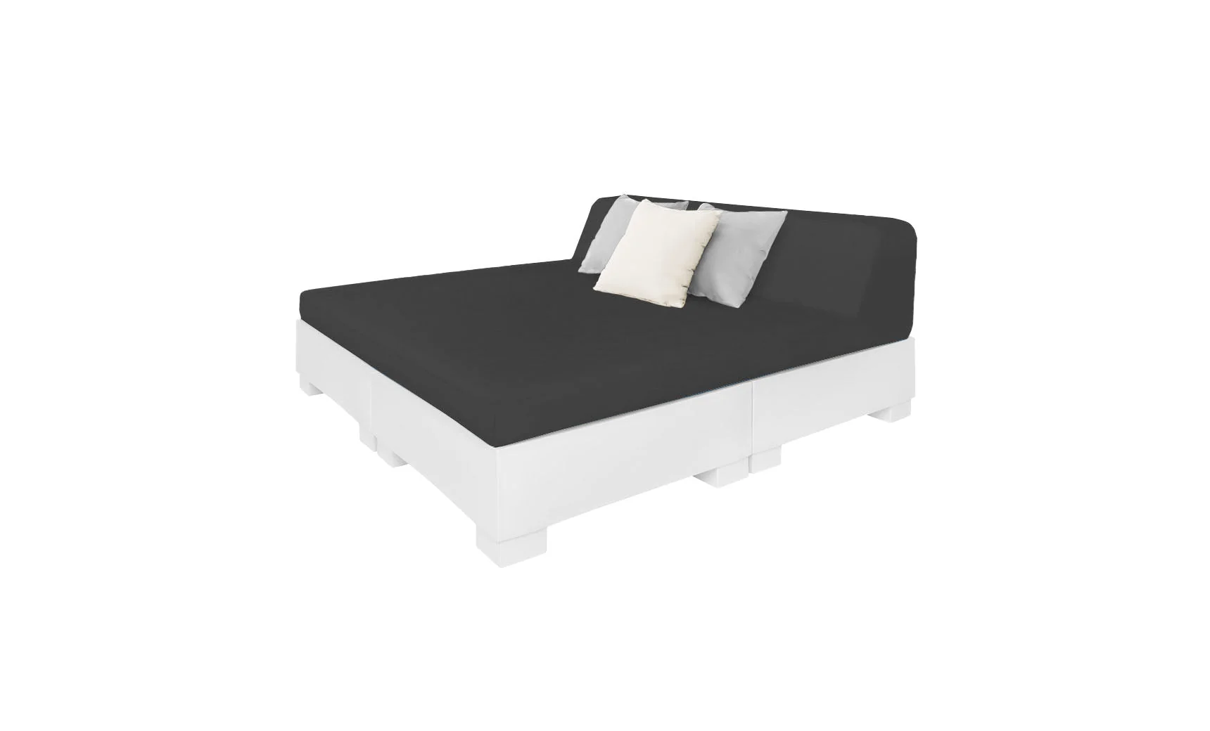Ledge Lounger Affinity Square Sunbed with Backrest Cushions