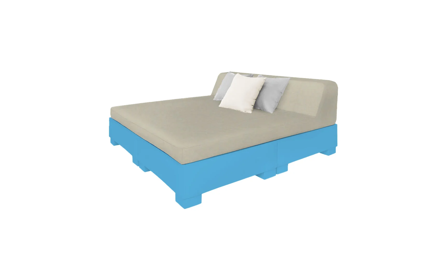 Ledge Lounger Affinity Square Sunbed with Backrest Cushions - Image 17