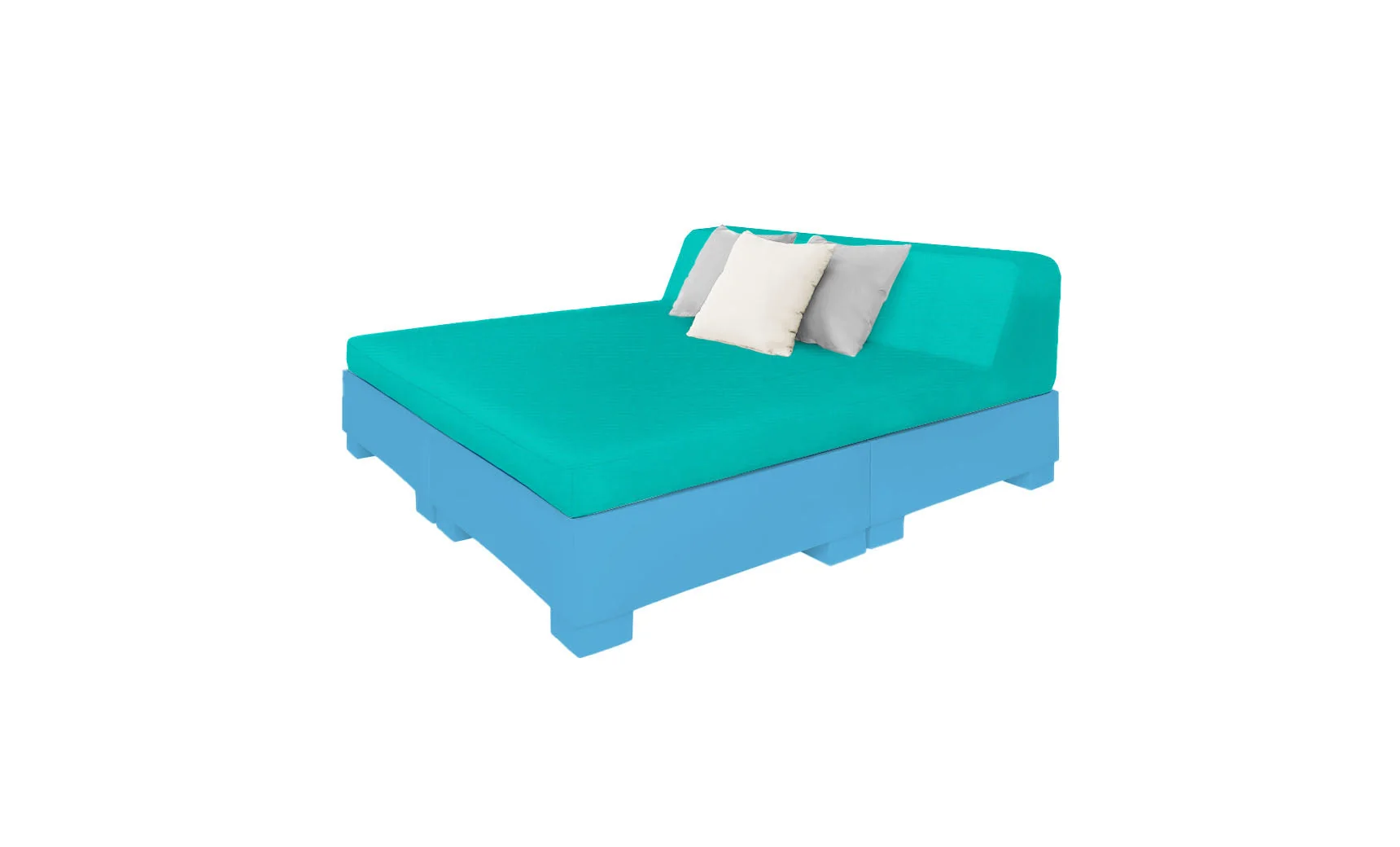 Ledge Lounger Affinity Square Sunbed with Backrest Cushions - Image 18