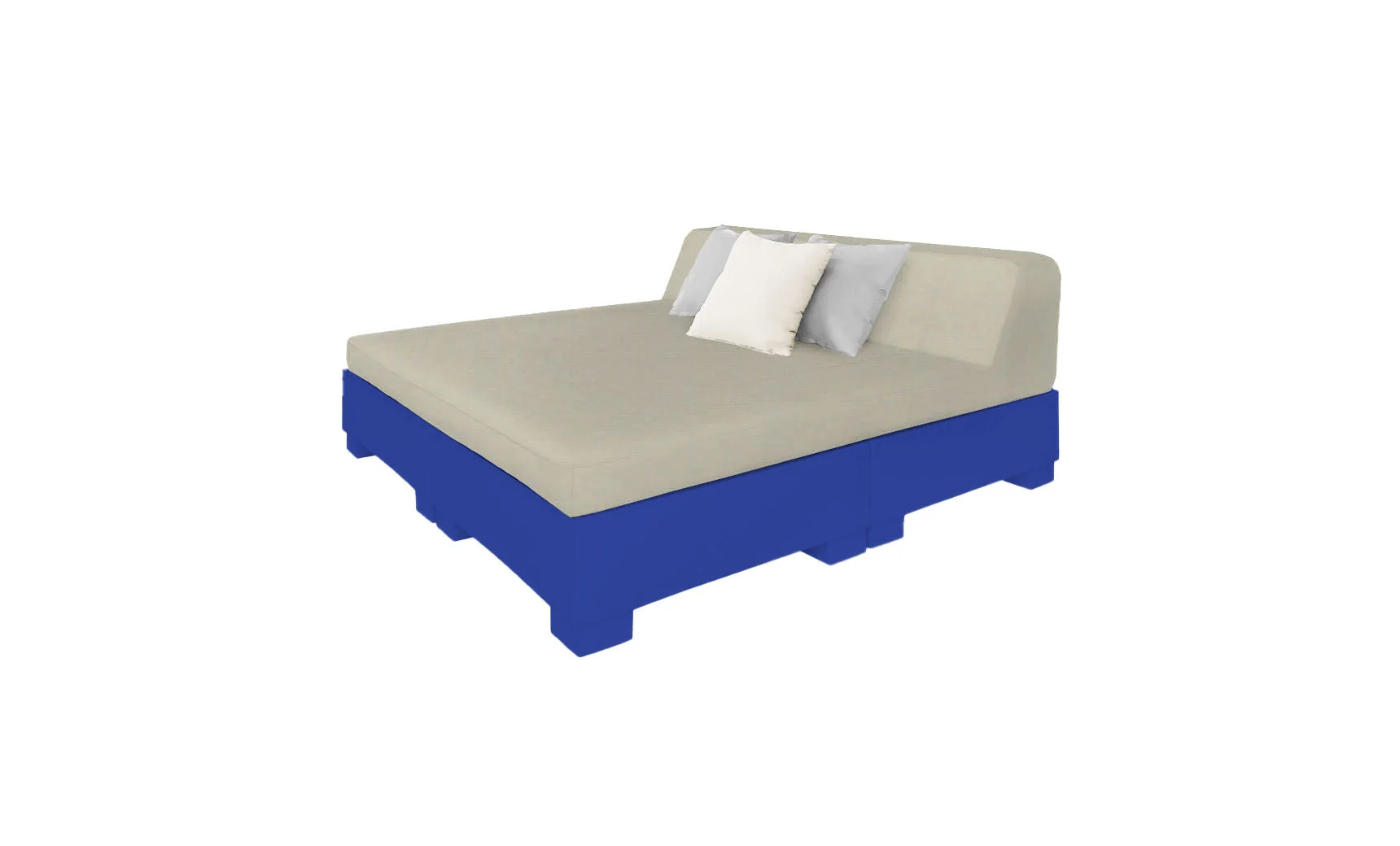 Ledge Lounger Affinity Square Sunbed with Backrest Cushions - Image 2