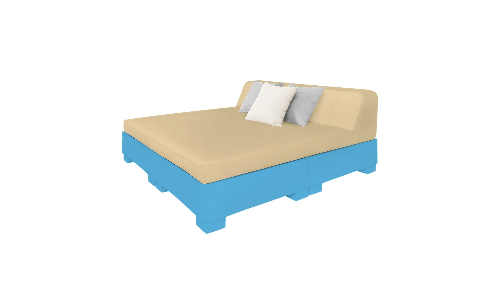 Ledge Lounger Affinity Square Sunbed with Backrest Cushions - Image 20