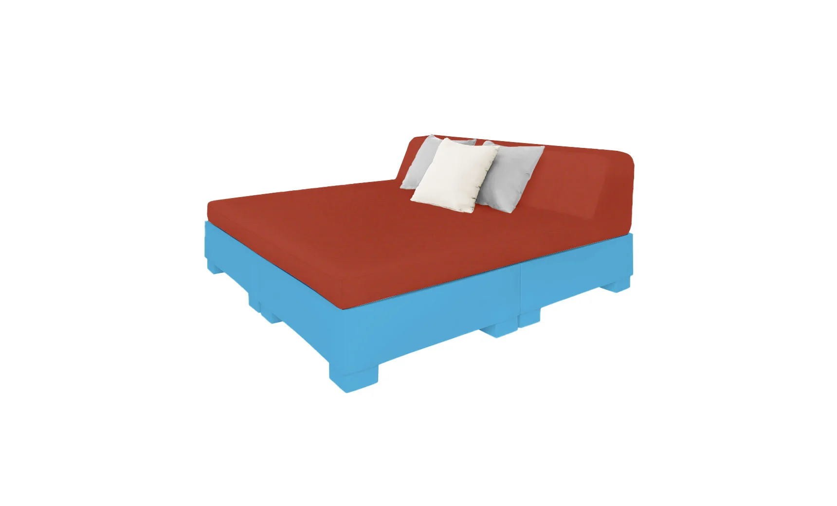 Ledge Lounger Affinity Square Sunbed with Backrest Cushions - Image 21
