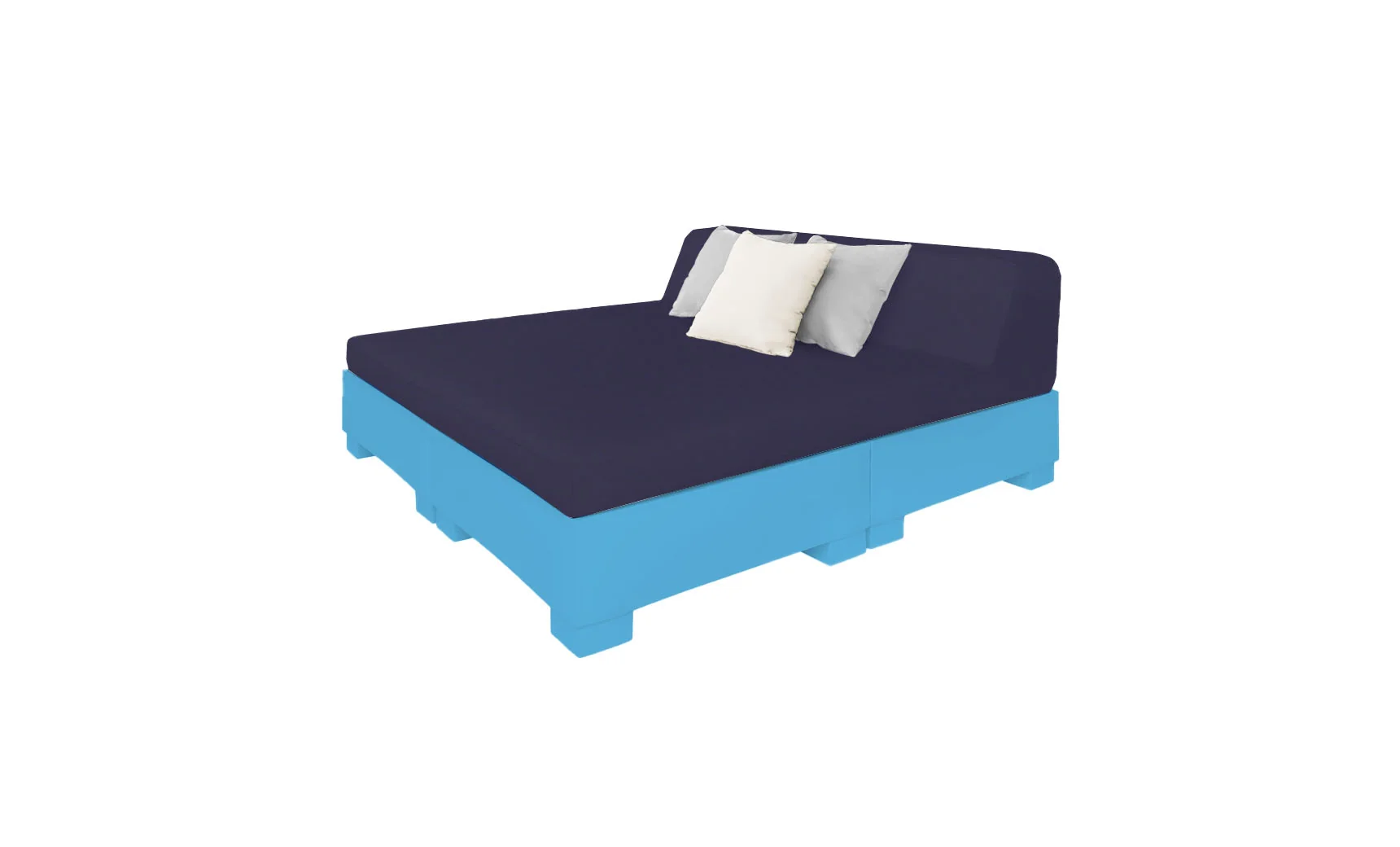 Ledge Lounger Affinity Square Sunbed with Backrest Cushions - Image 23