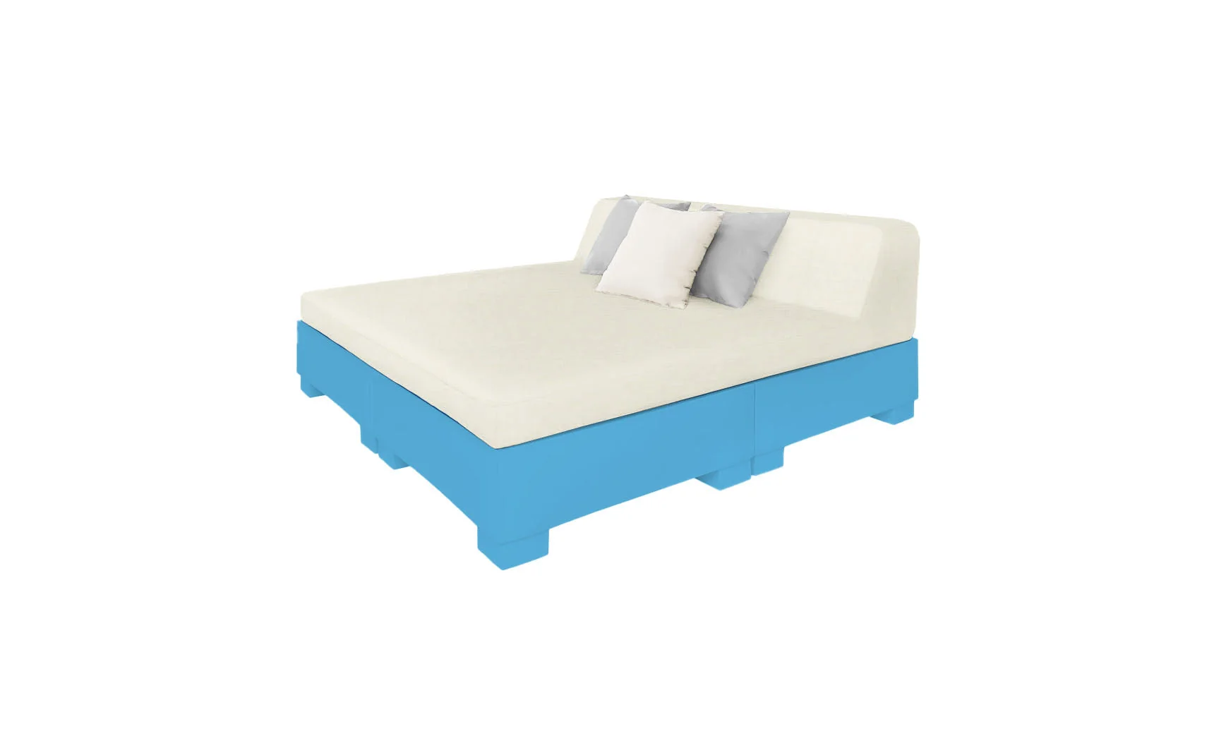 Ledge Lounger Affinity Square Sunbed with Backrest Cushions - Image 24