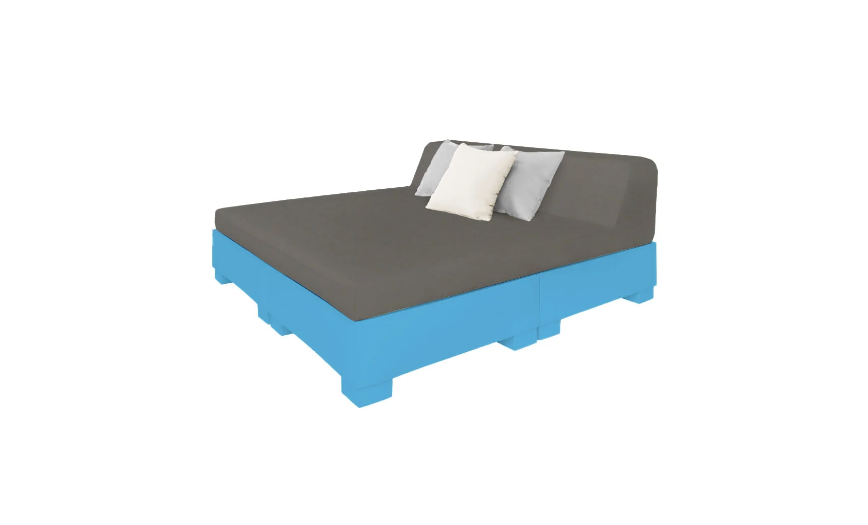Ledge Lounger Affinity Square Sunbed with Backrest Cushions - Image 25