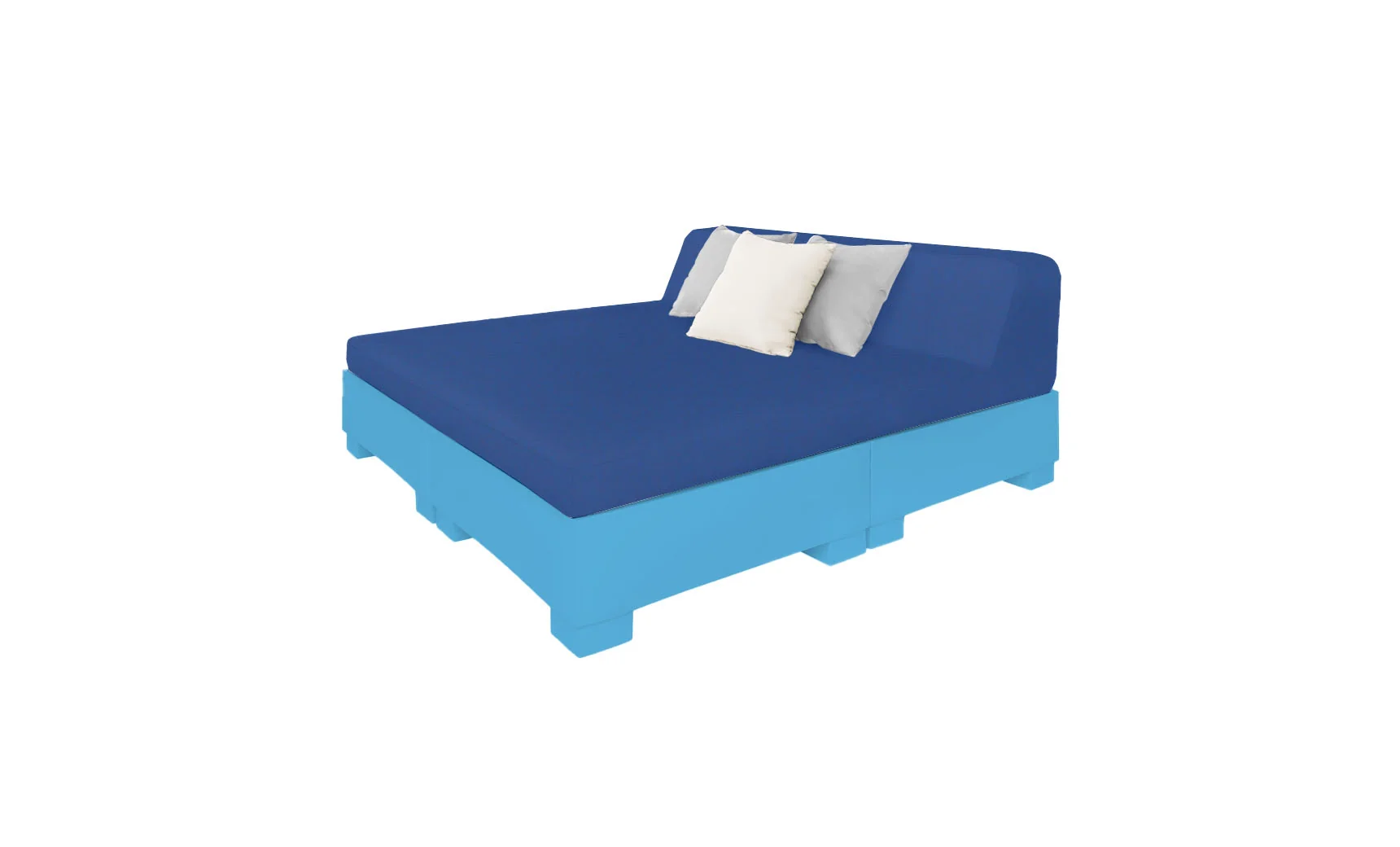 Ledge Lounger Affinity Square Sunbed with Backrest Cushions - Image 27