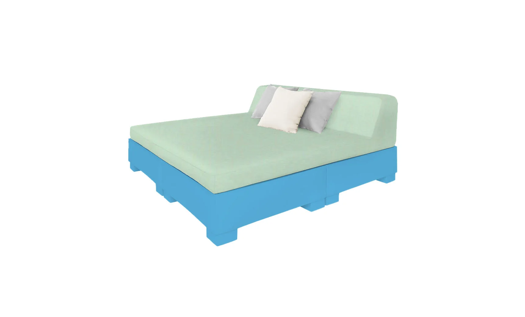 Ledge Lounger Affinity Square Sunbed with Backrest Cushions - Image 28
