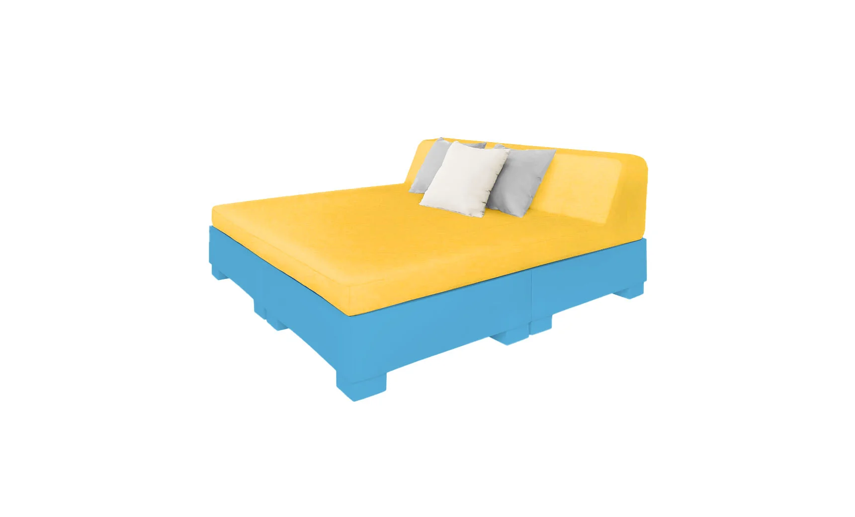 Ledge Lounger Affinity Square Sunbed with Backrest Cushions - Image 30
